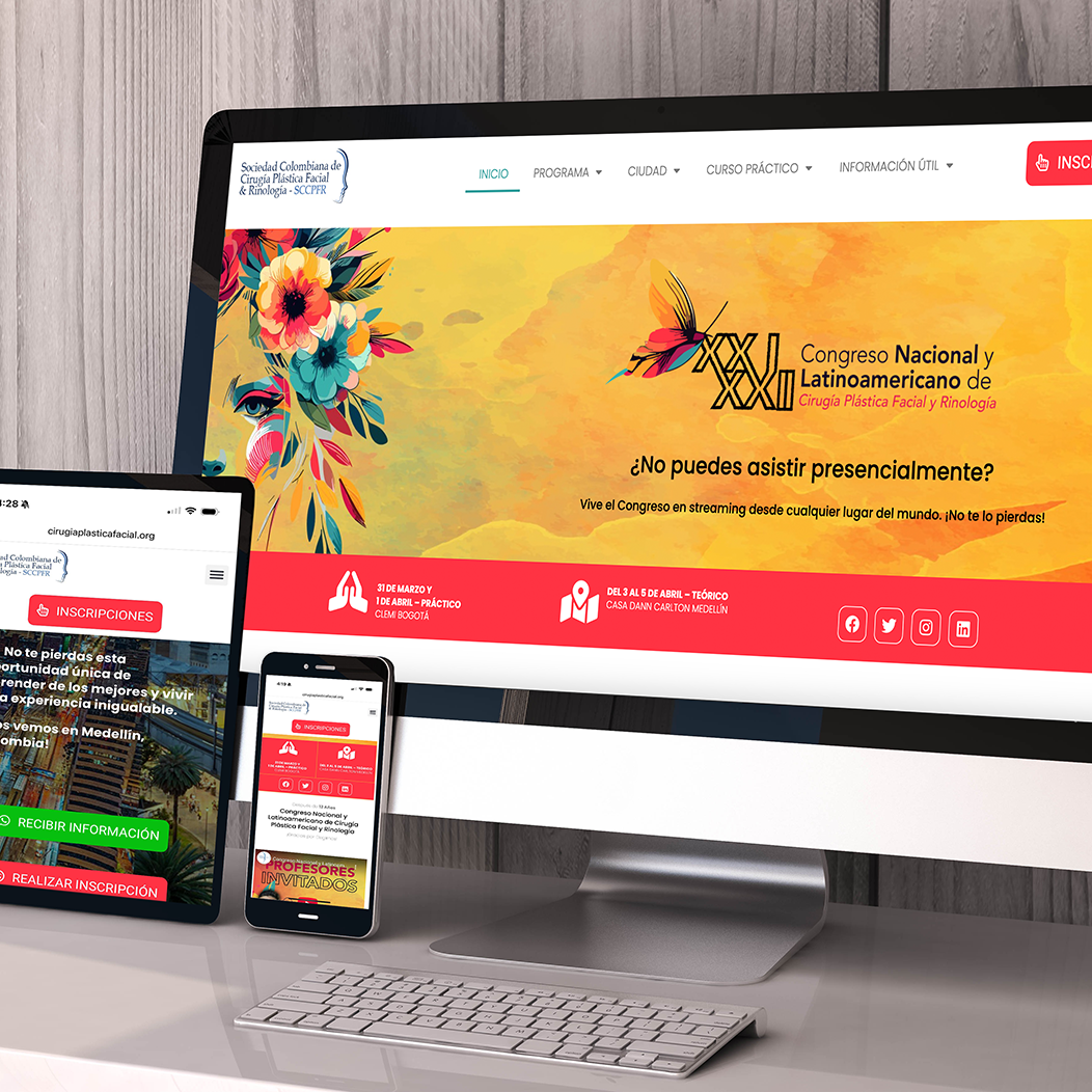 Landing y promoción de congresos y eventos médicos