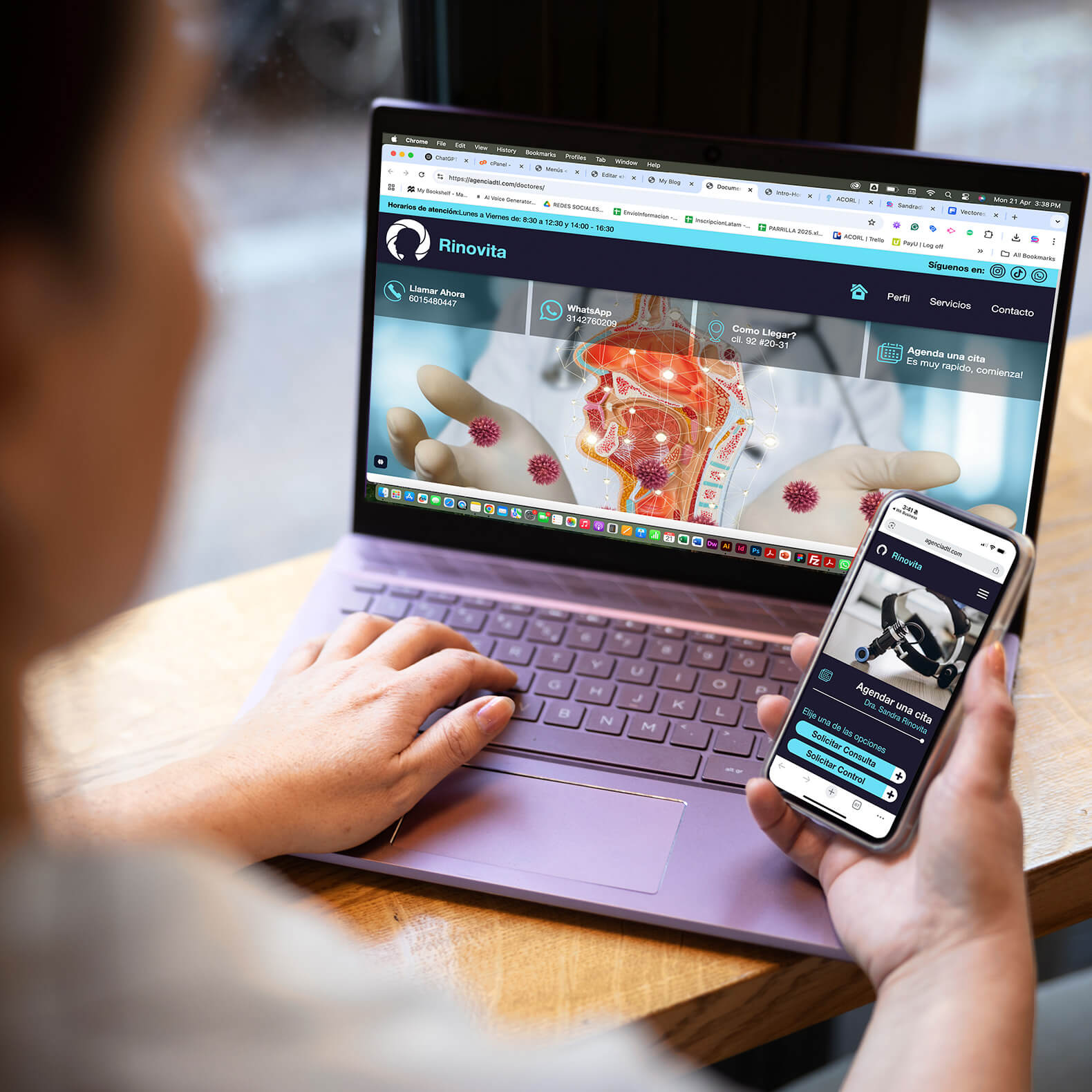 Diseño de sitio web para Médcios, sociedades y clinicas